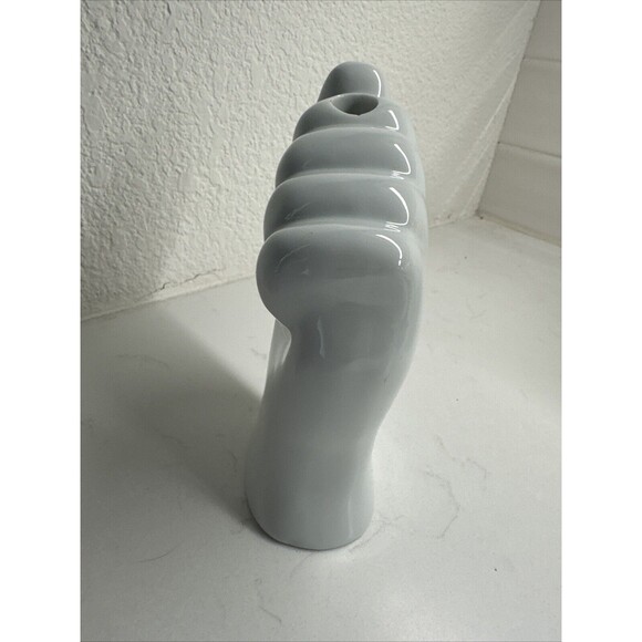 VTG Porcelain White Left Hand Toothbrush Pen Candle Holder Gift Artsy Modern - Picture 11 of 12